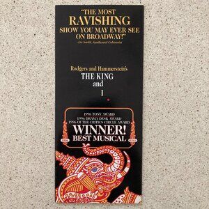 Flyer from The King and I 1996 Broadway Color Donna Murphy Lou Diamond Phillips